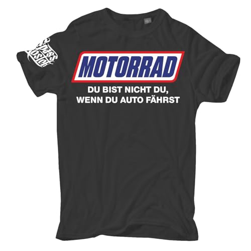 FELDWEGHEIZER Herren Tshirt Motorrad Motiv Sprüche Du bist Nicht du wenn du Auto fährst von FELDWEGHEIZER