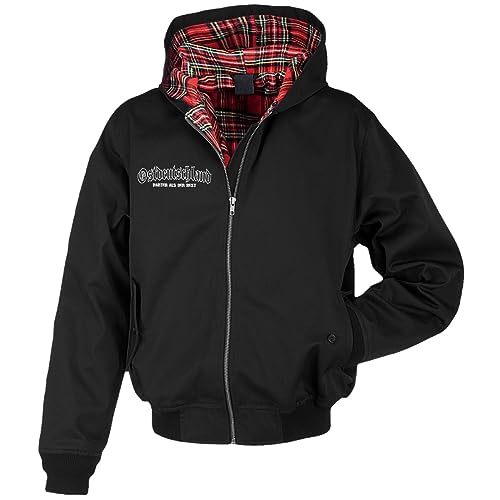 FELDWEGHEIZER Männer Harrington Jacke mit Kapuze Ostdeutschland Simson Racing Team (mit Rückendruck) Größe S - 5XL von FELDWEGHEIZER