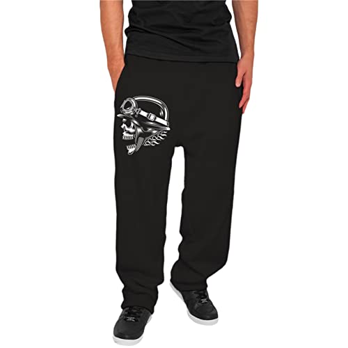 FELDWEGHEIZER Männer Jogginghose Biker Skull Größe S - 10XL von FELDWEGHEIZER