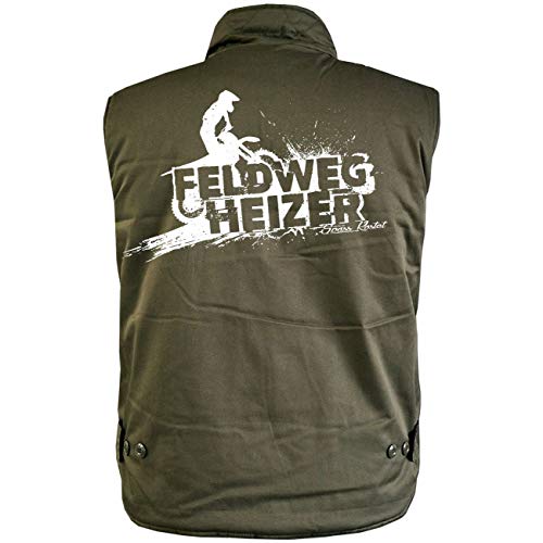 FELDWEGHEIZER Männer Ranger Weste mit Futter (Rückendruck) Größe S - 5XL von FELDWEGHEIZER