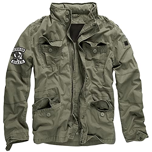 FELDWEGHEIZER Männer Vintage Jacke mit Kapuze im Kragen German Biker Größe S - 5XL von FELDWEGHEIZER