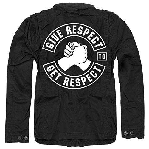 FELDWEGHEIZER Männer und Herren Armee Feldjacke Sommer Herbst Give Respect to get Respect ungefüttert Größe M - XXL von FELDWEGHEIZER