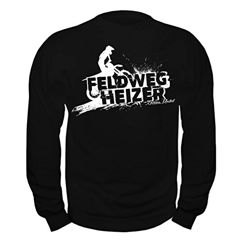 FELDWEGHEIZER Männer und Herren Pullover (Rückendruck) Motorrad Größe S - 5XL von FELDWEGHEIZER