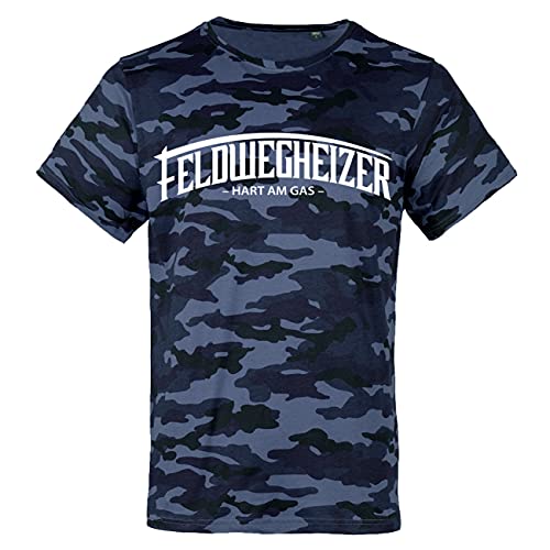 FELDWEGHEIZER Männer und Herren Tarn T-Shirt Camouflage Hart am Gas Größe S - 7XL von FELDWEGHEIZER