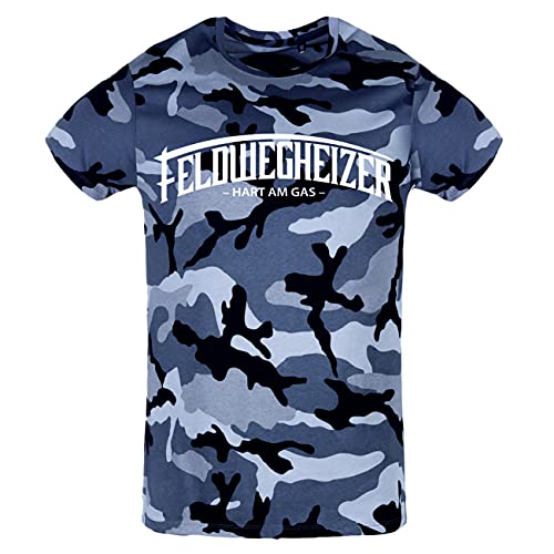 FELDWEGHEIZER Männer und Herren Tarn T-Shirt Camouflage Hart am Gas Größe S - 7XL von FELDWEGHEIZER