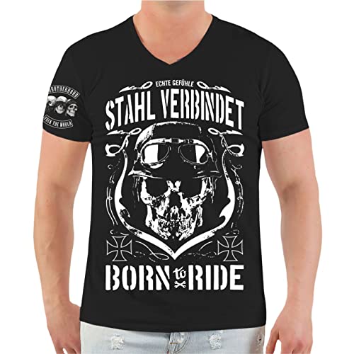 FELDWEGHEIZER Tshirt Herren Stahl VERBINDET Biker Motorrad Sprüche Größe S bis 5XL von FELDWEGHEIZER