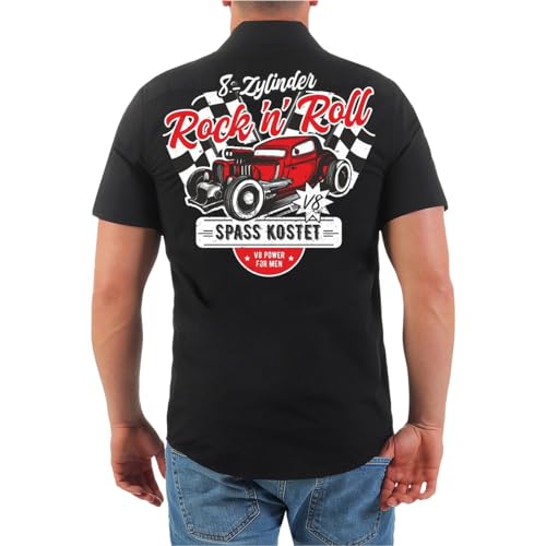 Herren Hemd Kurzarm Spass kostet 8 Zylinder Rockn Roll Werkstatt Schrauber us Größe S - 4XL von FELDWEGHEIZER
