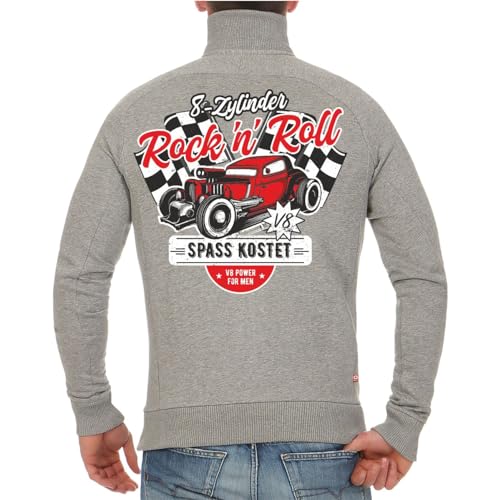 Herren Jacke Sweatjacke Spass kostet 8 Zylinder Rockn Roll rockabilly hot rod von FELDWEGHEIZER