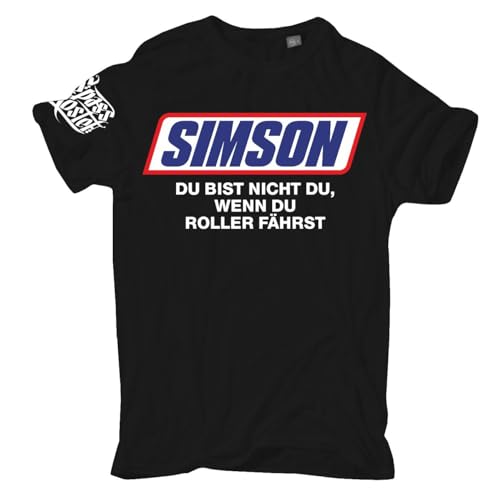 Herren T-Shirt Simson Du bist Nicht du wenn du Roller fährst DDR Motorrad Motive von FELDWEGHEIZER