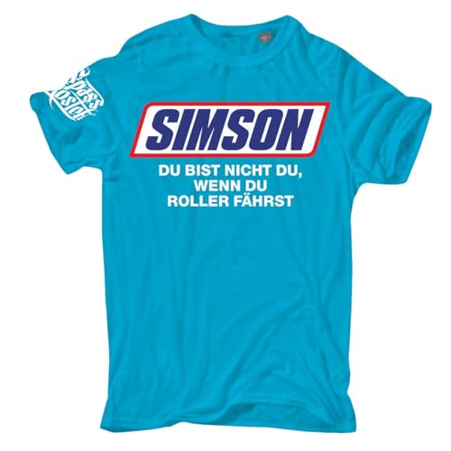 Herren T-Shirt Simson Du bist Nicht du wenn du Roller fährst DDR Motorrad Motive von FELDWEGHEIZER