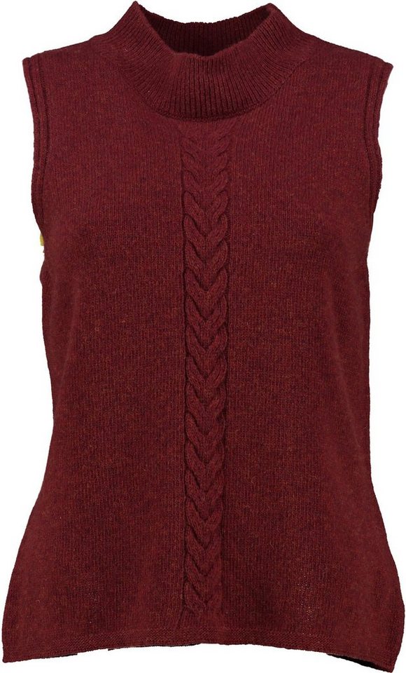 FELICITAS Strickpullover FELICITAS Pullunder bordeaux mit Zoptstrickmuster von FELICITAS