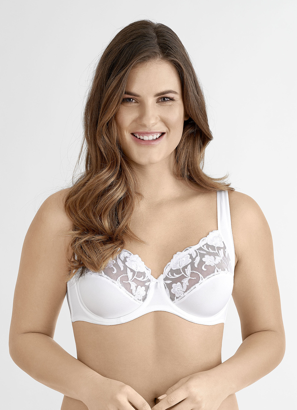 Felina Bügel-BH mit Stickereispitze, Cup C, Weiss, Größe 110 von FELINA