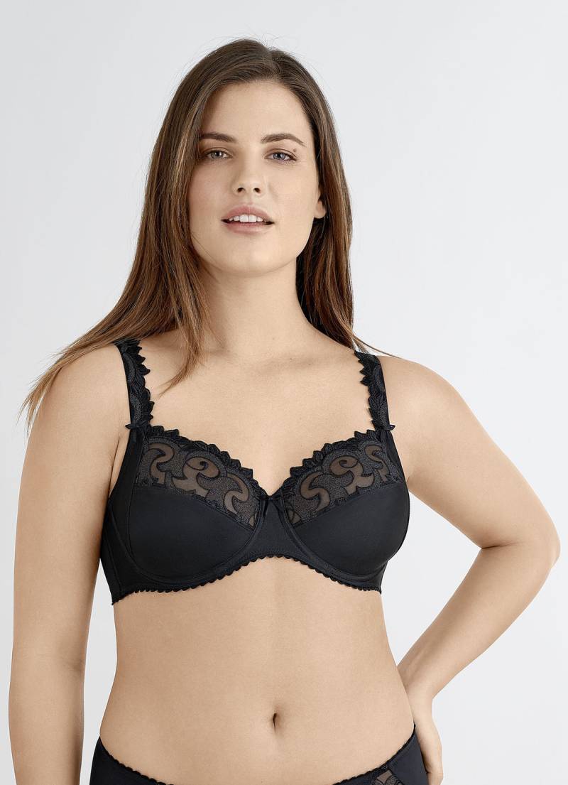 Felina Bügel-BH mit Tüllstickerei, Cup F, Schwarz, Größe 80 von FELINA