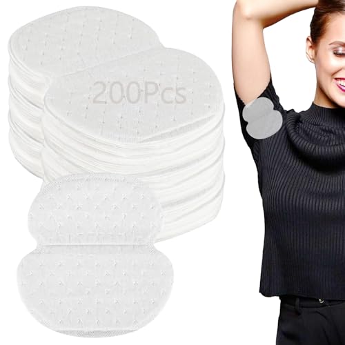200 Stück Achsel-Schweißpads, Einweg-Vlies-Unterarm-Schweißpads für Damen & Herren, Schweißpads für unter den Armen, lang anhaltender Komfort für verschiedene Anlässe 200 Stück Achsel-Schweißpads, Einweg-Vlies-Unterarm-Schweißpads für Damen & Herren, Schweißpads für unter den Armen, lang anhaltender Komfort für verschiedene Anlässe von FELISTORY