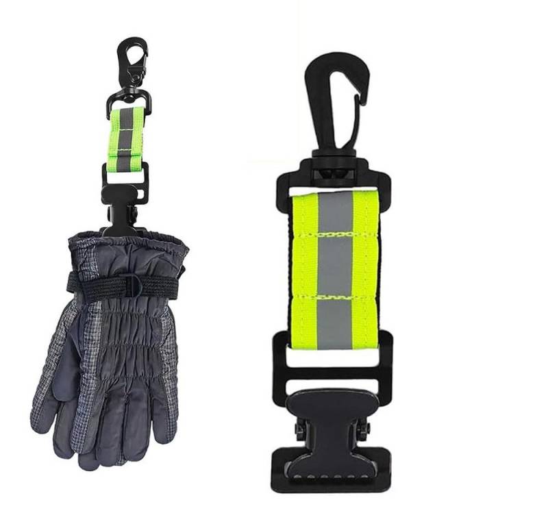 FELIXLEO Arbeitshandschuhe Feuerwehr Handschuhhalter, Reflektierende Streifen Handschuh Clip (1-St) von FELIXLEO
