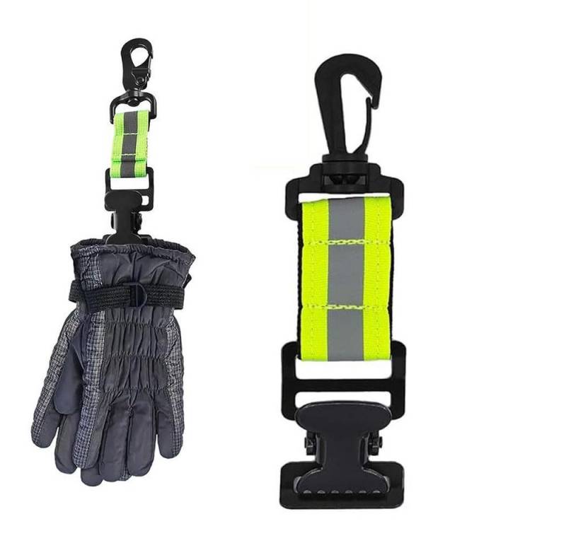 FELIXLEO Arbeitshandschuhe Feuerwehr Handschuhhalter, Reflektierende Streifen Handschuh Clip (9-St) von FELIXLEO