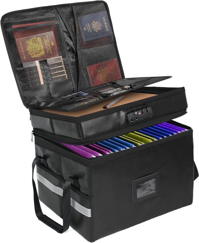 FELIXLEO Dokumententasche Feuerfeste Dokumententasche 39x34x30cm 2000℉ Zahlenschloss A4 (1-tlg) von FELIXLEO