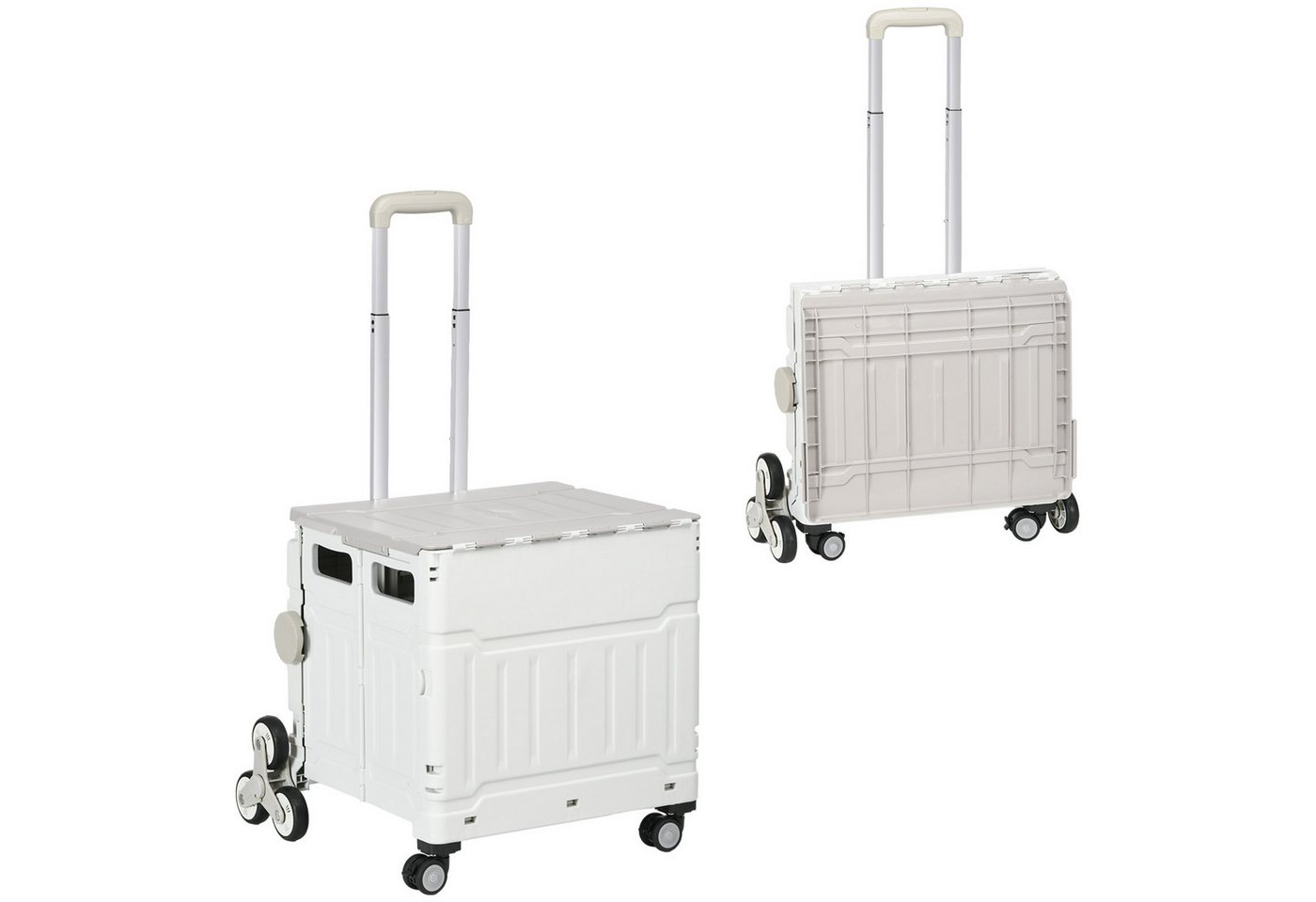 FELIXLEO Einkaufstrolley Einkaufstrolley klappbar Treppensteiger bis 80kg mit Deckel von FELIXLEO