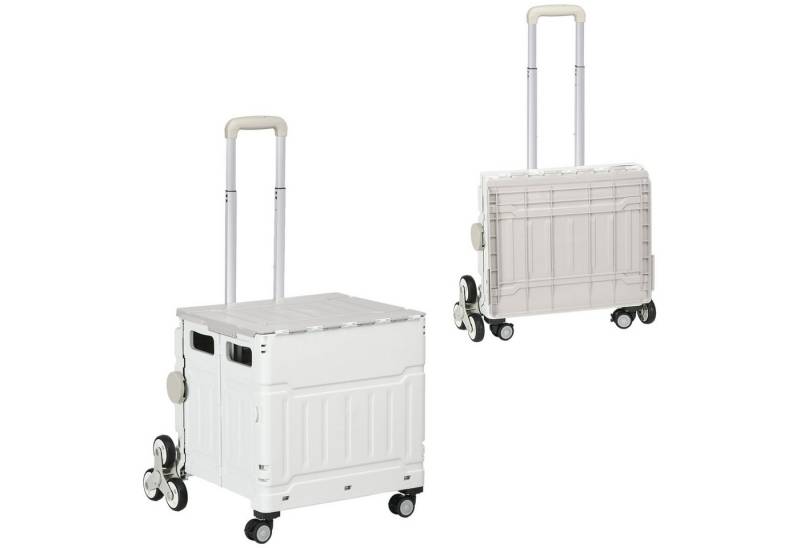 FELIXLEO Einkaufstrolley Einkaufstrolley klappbar Treppensteiger bis 80kg mit Deckel von FELIXLEO