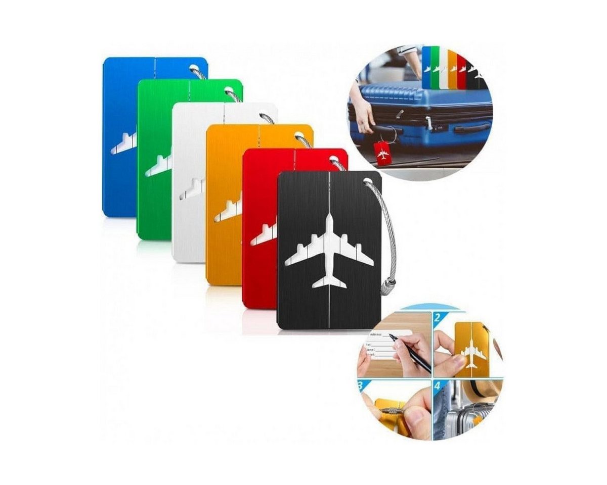 FELIXLEO Gepäckanhänger Metall Kofferanhänger 10 Farben Flugreise Gepäckanhänger (30-St) von FELIXLEO