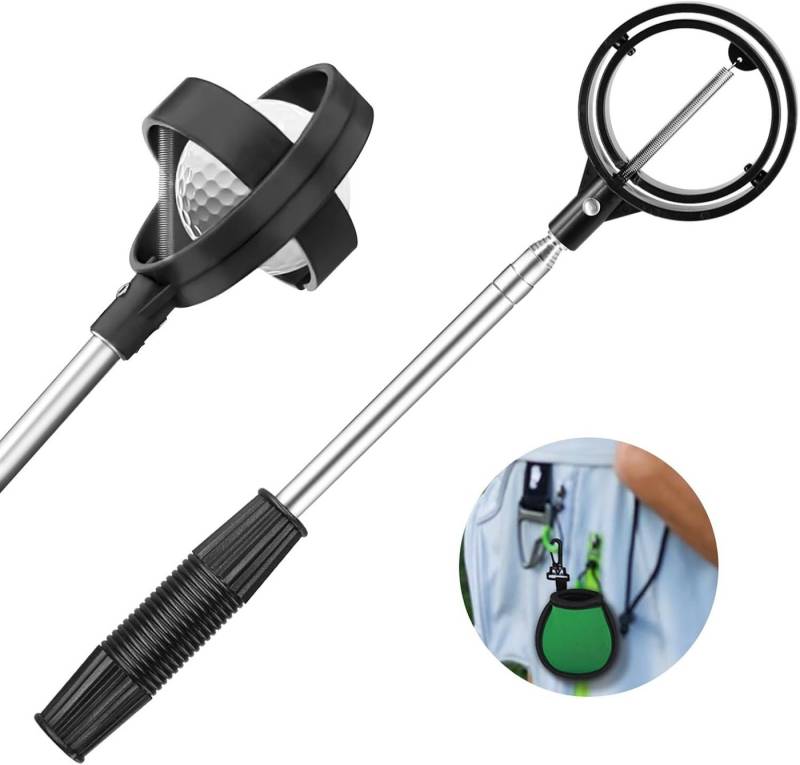 FELIXLEO Golfballtasche Golfball Retriever Teleskop Ballsammler Edelstahl für Wasser (1-tlg) von FELIXLEO