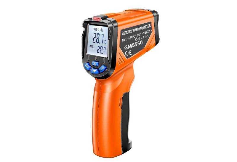 FELIXLEO Infrarot-Fieberthermometer Infrarot Thermometer berührungslos mit LCD Anzeige für Kochen, 1-tlg. von FELIXLEO