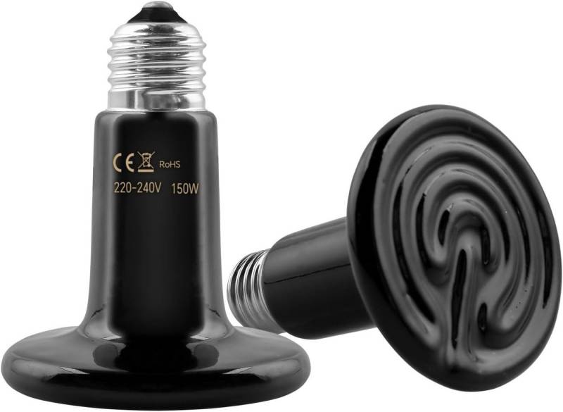 FELIXLEO Infrarot-Wärmestrahler 2 Stück Keramik Reptilien Wärmelampe für Tiere Terrarium, 1-tlg. von FELIXLEO