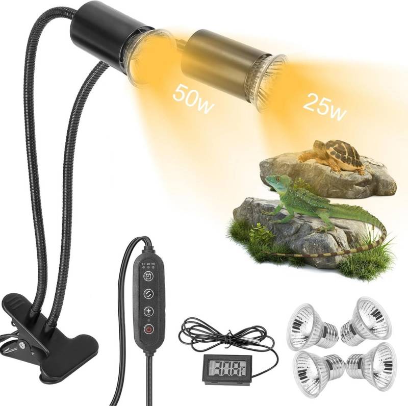 FELIXLEO Infrarotlampe Schildkröte Wärmelampe,Doppelende Wärmelampe Schildkröten, 1-tlg. von FELIXLEO