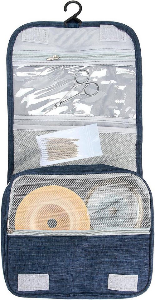 FELIXLEO Kofferorganizer Stomabeutel Tasche Hängend Reise Kulturtasche Medizin Zubehör Blau (1-tlg) von FELIXLEO