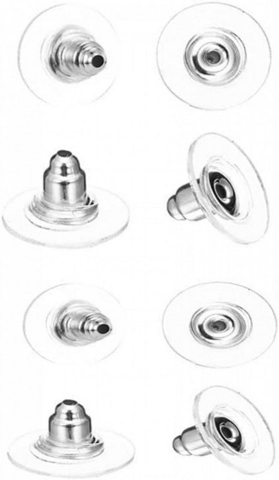 FELIXLEO Ohrring-Set Silikon Ohrring Stopper Klar & Gummi Ohrstecker Verschluss (200-tlg) von FELIXLEO
