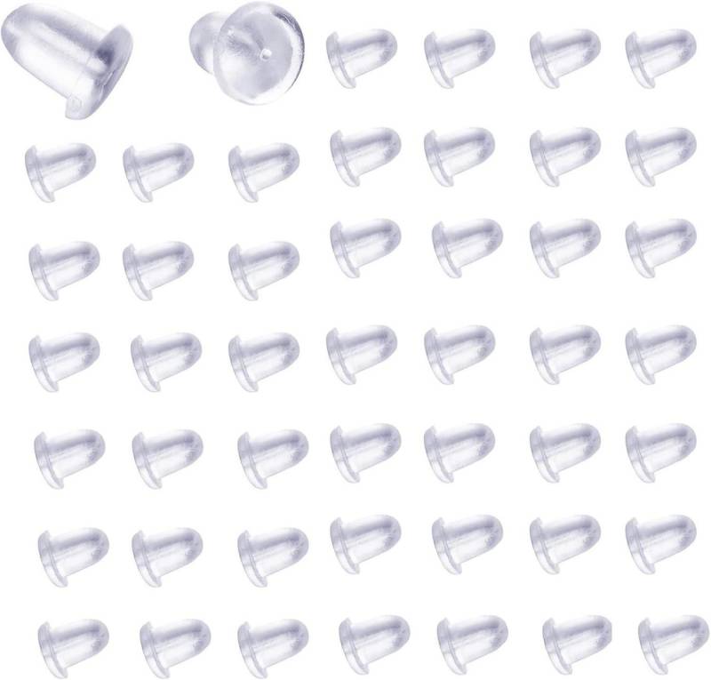 FELIXLEO Ohrstecker-Set Packung mit 50 transparenten Universal-Ohrringstopfen 4x5mm (1-tlg) von FELIXLEO