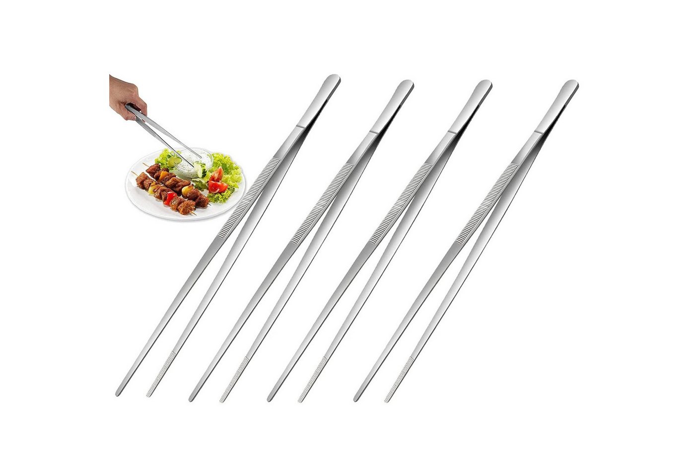FELIXLEO Pinzette Kochpinzette, 30cm Küchenpinzette Edelstahl, für Kochen und Braten von FELIXLEO
