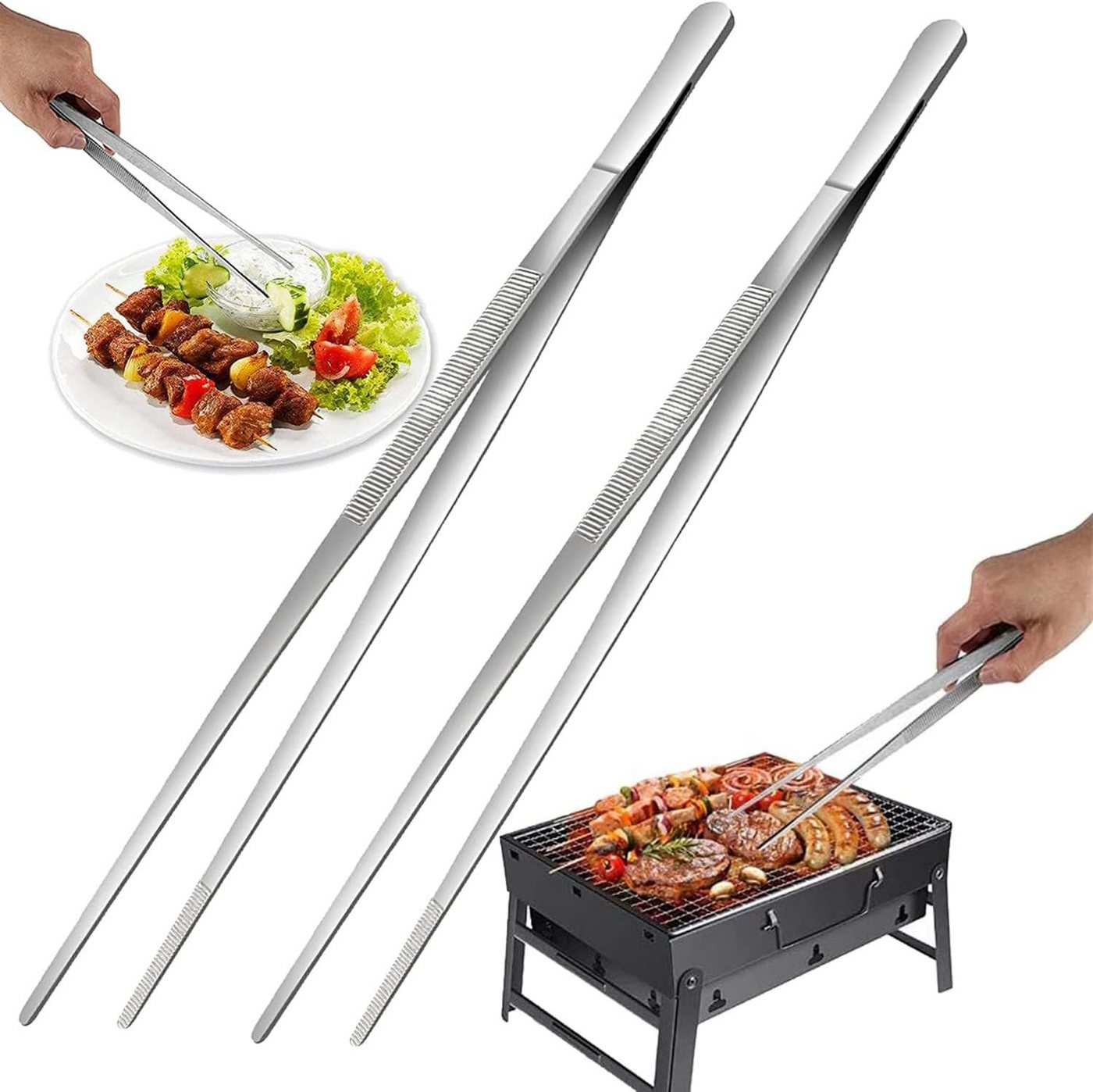 FELIXLEO Pinzette Kochpinzette, 30cm Küchenpinzette Edelstahl, für Kochen und Braten von FELIXLEO