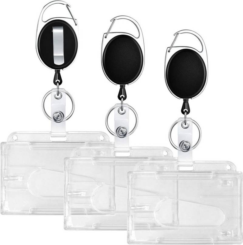 FELIXLEO Schlüsselanhänger 3er Schlüsselband Ausziehbar mit Kartenhalter ID Badge Holder (1-tlg) von FELIXLEO