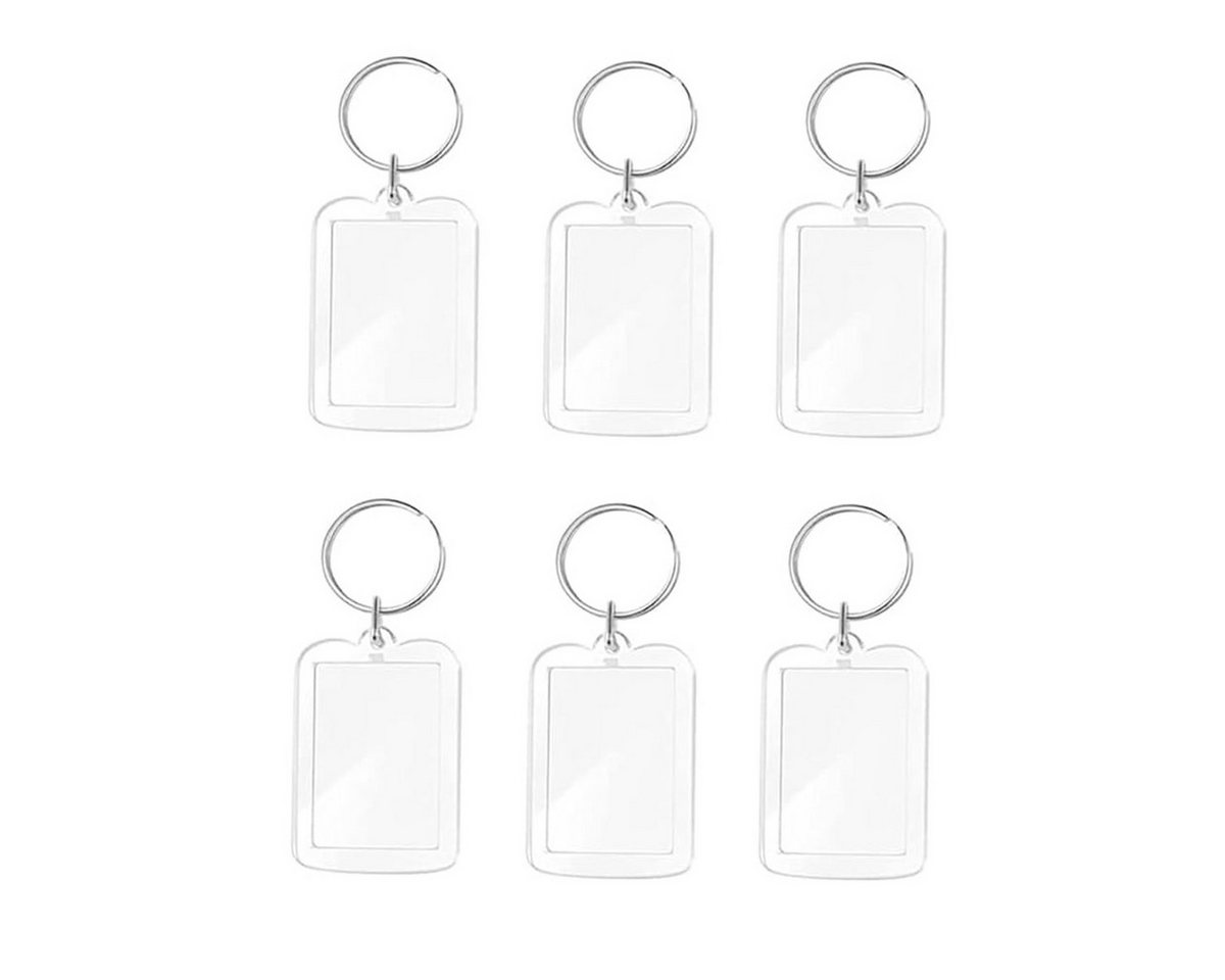 FELIXLEO Schlüsselanhänger 6 Stück Schlüsselanhänger Foto Transparent Bilderrahmen Schlüsselring (1-tlg) von FELIXLEO