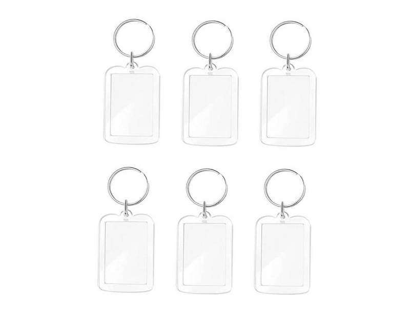 FELIXLEO Schlüsselanhänger 6 Stück Schlüsselanhänger Foto Transparent Bilderrahmen Schlüsselring (1-tlg) von FELIXLEO