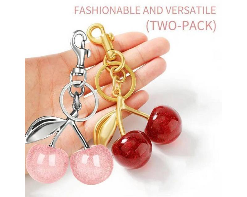 FELIXLEO Schlüsselanhänger Set 2er Pack Schlüsselanhänger Kirsche süßes Auto Taschen Accessoire (1-tlg) von FELIXLEO