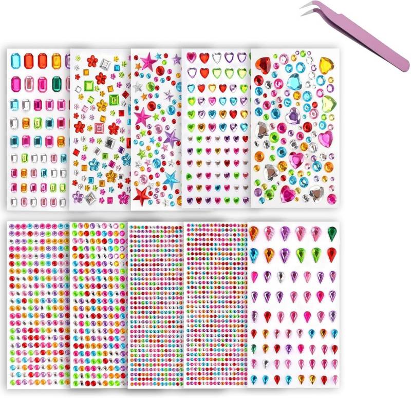 FELIXLEO Schmuckset 3514er Selbstklebende Glitzersteine Bastel Strasssteine Set (1-tlg) von FELIXLEO