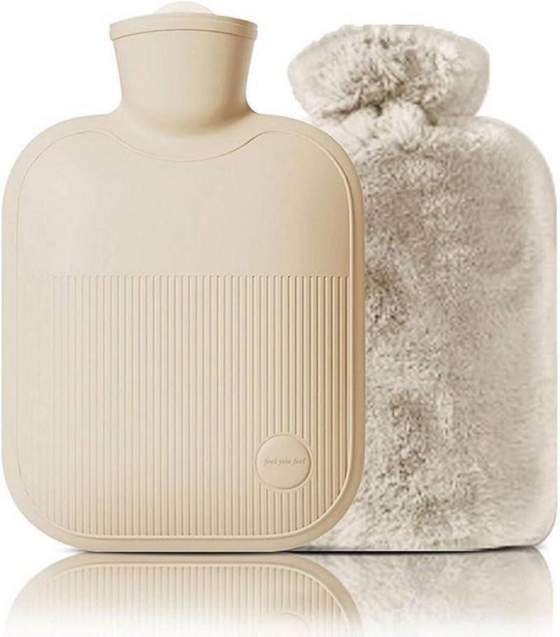 FELIXLEO Wärmflasche Wärmflasche mit Bezug, auslaufsicherer Wärmbeutel, (1-tlg) von FELIXLEO