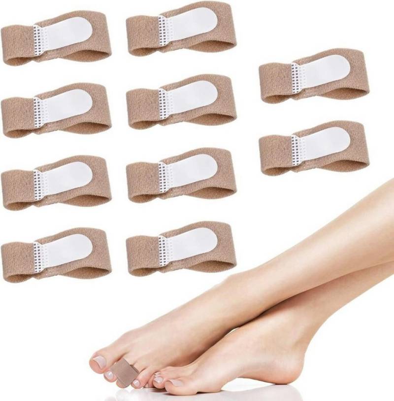 FELIXLEO Zehenkorrektor Hammerzehen Zeh Schiene 10 Stück Zehenbandage Toe Splints, 30-tlg. von FELIXLEO