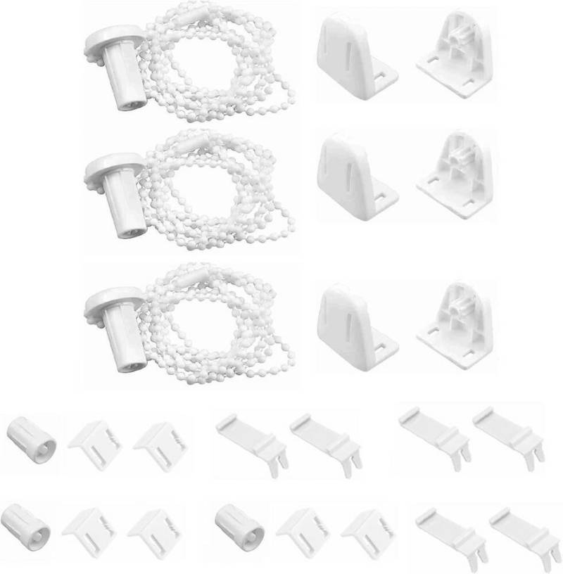 FELIXLEO Zubehör-Set Rollo Ersatzteile Set 17mm Halterungen mit Befestigungen Weiß, (1-tlg) von FELIXLEO