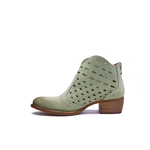 Felmini - Damen Schuhe - Verlieben DresaRc C968 - Zip Ankle Boots - Echtes Leder - Grün - 37 EU Size von FELMINI FALLING IN LOVE