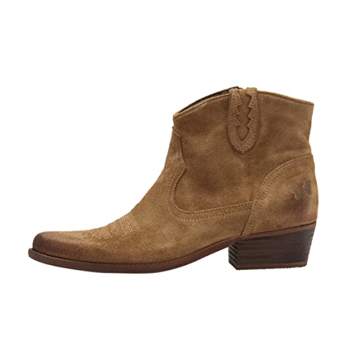 Felmini - Damen Schuhe - Verlieben WEST B504 - Cowboy Stiefeletten - Echtes Leder - Beige - 40 EU Size von FELMINI FALLING IN LOVE