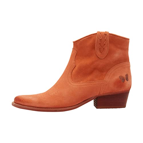 Felmini - Damen Schuhe - Verlieben WEST B504 - Cowboy Stiefeletten - Echtes Leder - Orange - 39 EU Size von FELMINI FALLING IN LOVE