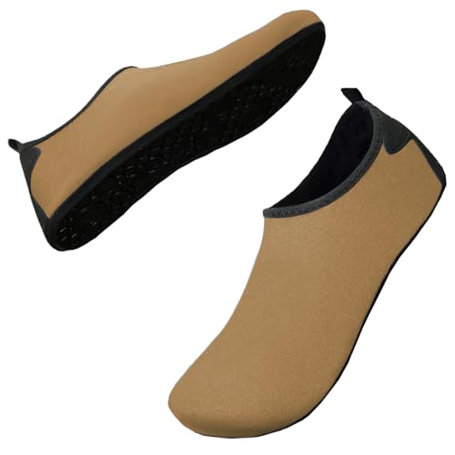 FELOVE Badeschuhe Wasserschuhe Strandschuhe Surfschuhe Barfuß Schuhe,Breathable Schwimmschuhe Hausschuhe Yoga Schuhe für Wassersport für Damen Herren, Schwarz.WN 40/41 von FELOVE