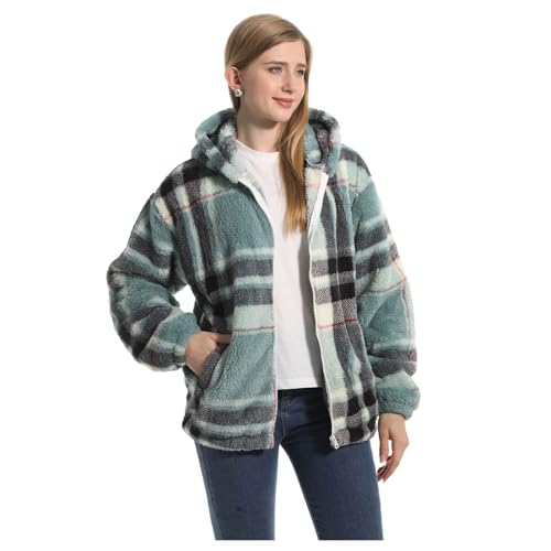 FELOVE Fleece Zip-Up Hoodie Winter Kurzjacke Weiches Polar Fleece gefüttert Gemütlicher Herbst Pullover Warme Freizeitkleidung für Erwachsene, Männer, Frauen, Jugendliche von FELOVE