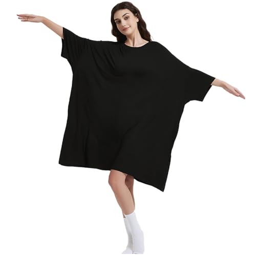 FELOVE Oversized Loose Fit Sommer Kurzarm T-Shirt in Einheitsgröße,Lässig,Kurzärmelige Tops,Rundhalsausschnitt von FELOVE