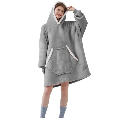 Oversize Pullover Damen,Kuschel Kapuzenpullover Damen,Geschenke für Frauen Übergroße Hoodie Sweatshirt,Große Taschen in Form von Fledermäusen von FELOVE