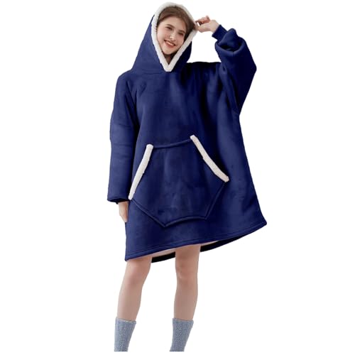 Oversize Pullover Damen,Kuschel Kapuzenpullover Damen,Geschenke für Frauen Übergroße Hoodie Sweatshirt,Große Taschen in Form von Fledermäusen von FELOVE