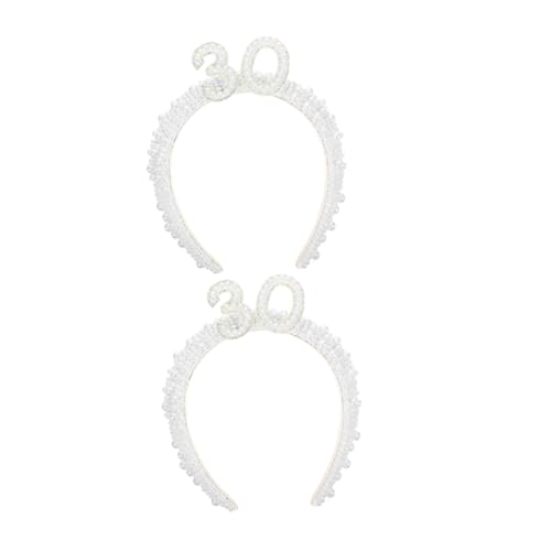 FELTECHELECTR 2stücke Damen Haarband Mit Perlen Für Geburtstagsfeiern Elegantes Kopfschmuck Frauen Für Hochzeiten Und Fotoshootings Perfektes Accessoire Für Besondere Anlässe von FELTECHELECTR